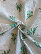 White Embroidered Voile Fabric