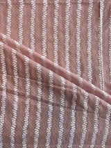 Peach Embroidered Cotton Fabric