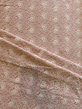Powder Pink Georgette Embroidered Fabric