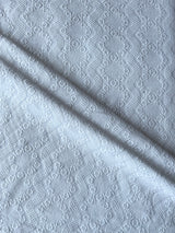White Cotton 2 by 2 Rubia Embroidered Fabric