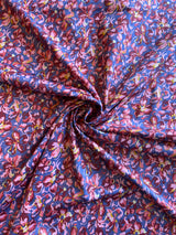 Mauve Glace Cotton Multi Colour Floral Print Fabric