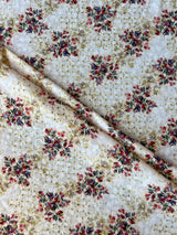 Lemon Floral Print Cotton Fabric