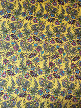 Yellow Glace Cotton Printed Fabric