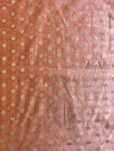 Orange Zari Buti Weaved Fabric