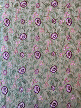 Beige Handloom Chanderi Embriodered Fabric