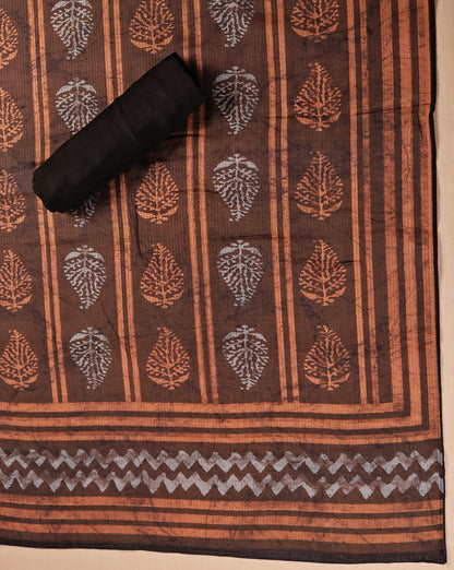 Chanderi Hand Embroidered Suit with Kota Doriya Printed Dupatta