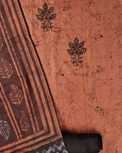 Chanderi Hand Embroidered Suit with Kota Doriya Printed Dupatta