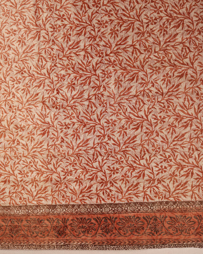 Kota Silk Hand Block Printed Suit with Kota Silk Zari Dupatta