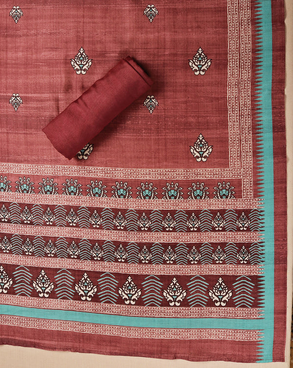 Chanderi Shaded Suit with Printed Dupatta
