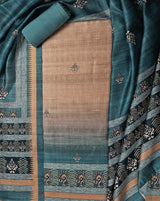 Chanderi Shaded Suit with Printed Dupatta