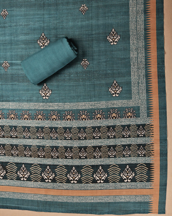 Chanderi Shaded Suit with Printed Dupatta