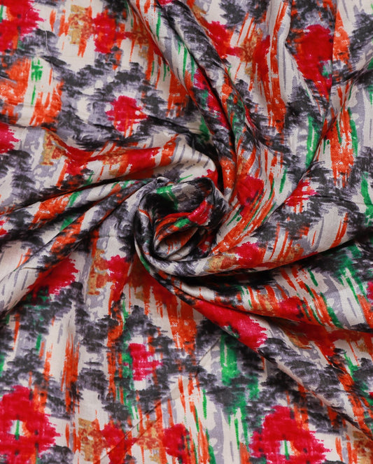 Pink Cotton Printed Fabric