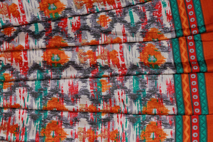 Mustard Cotton Printed Fabric