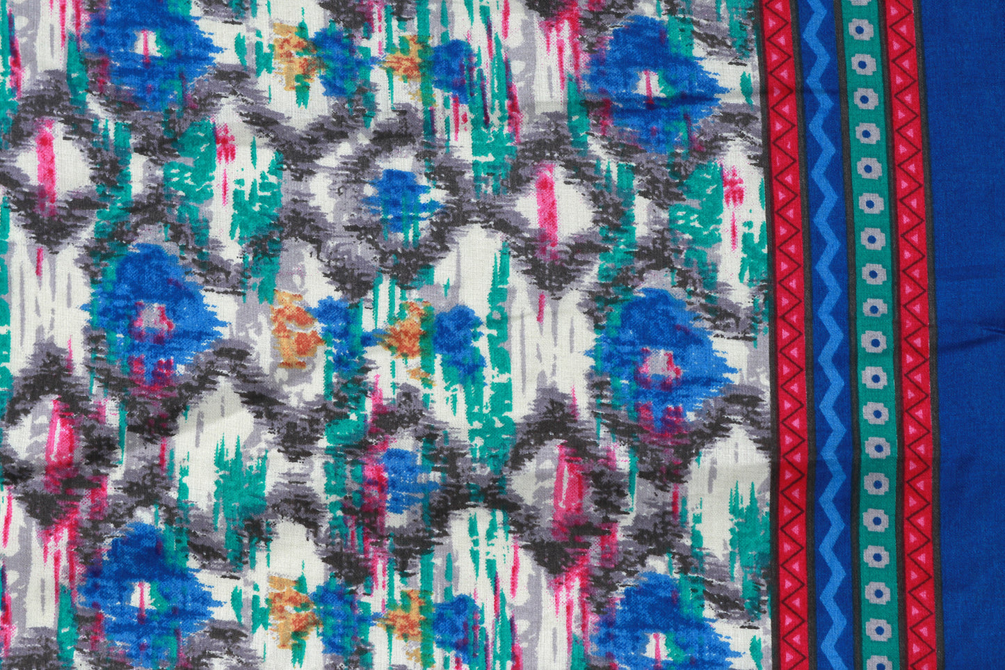 Blue Cotton Printed Fabric