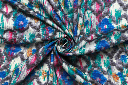 Blue Cotton Printed Fabric