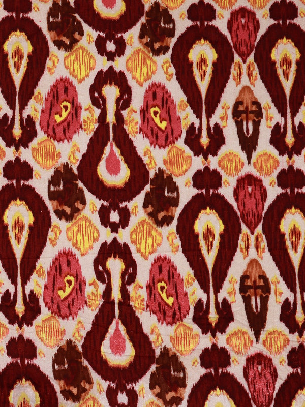 Beige Rayon Printed Fabric