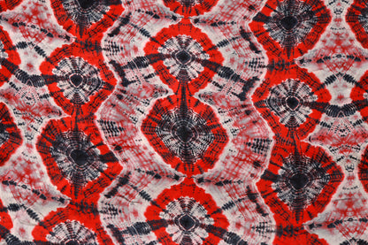 Black Satin Printed Fabric