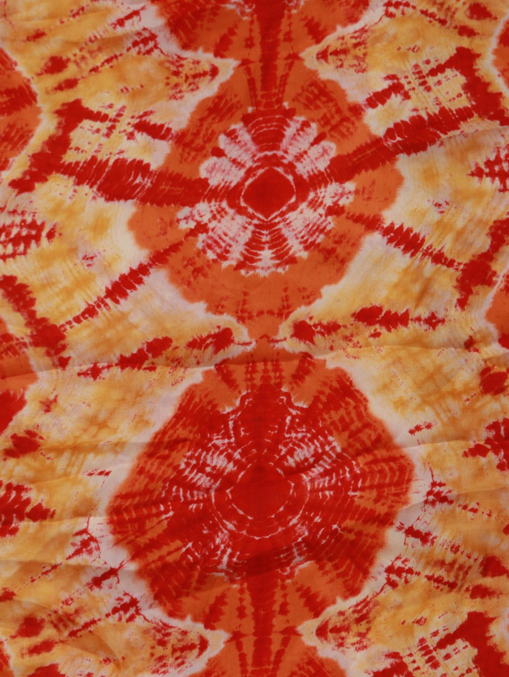 Red Satin Printed Fabric