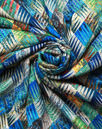 Blue Modal Printed Fabric