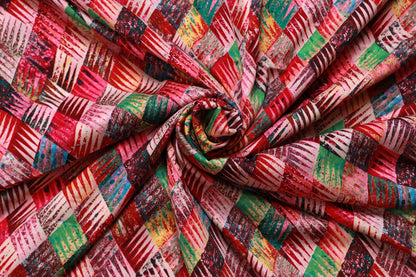 Pink Modal Printed Fabric