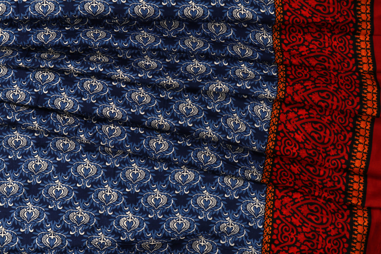 Blue Cotton Printed Fabric