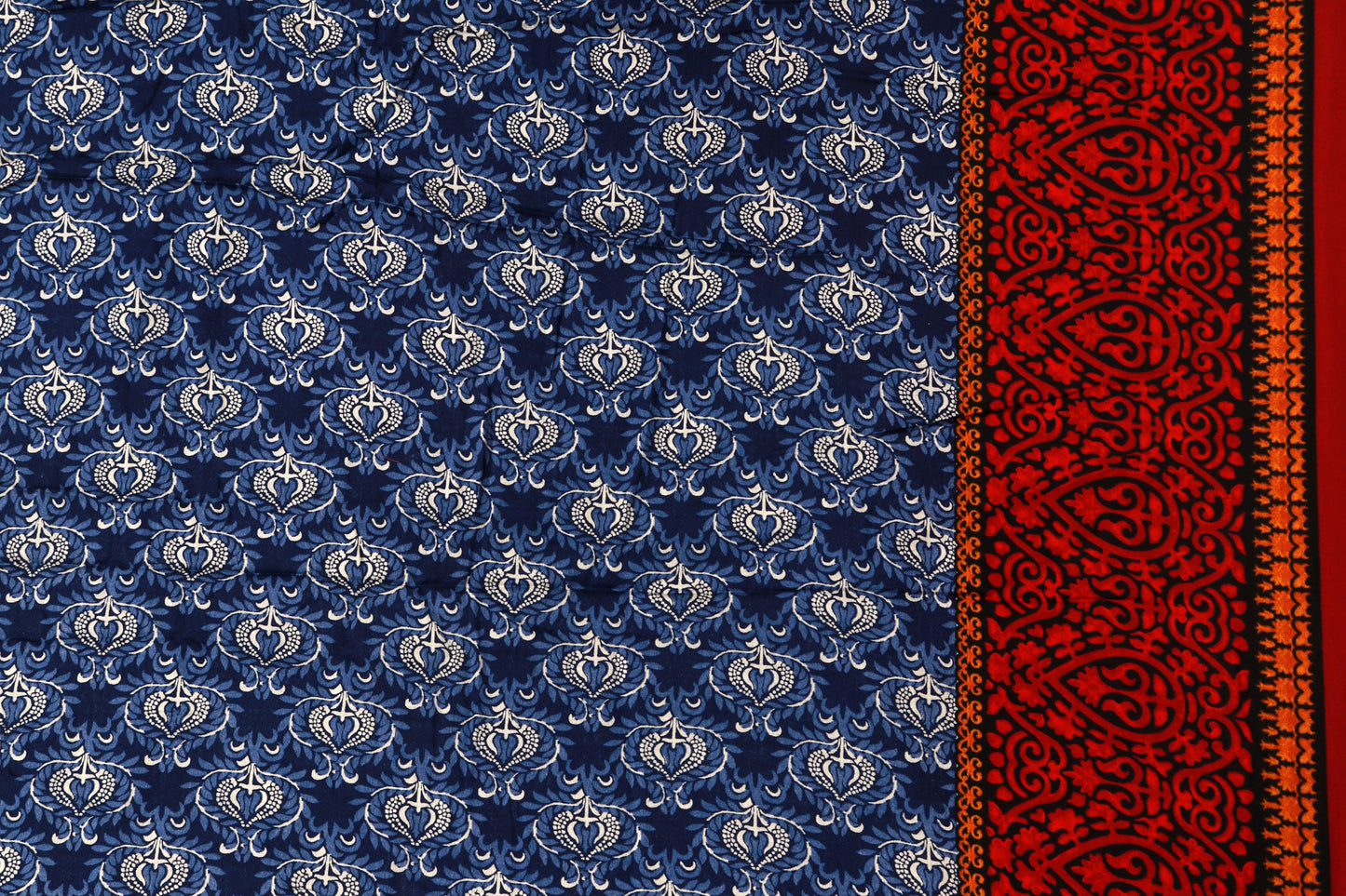 Blue Cotton Printed Fabric