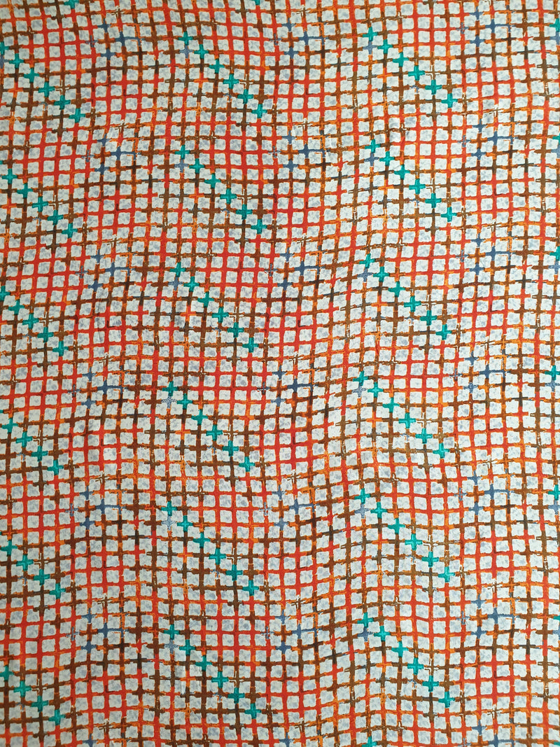 Multi Colour Geometrical Print Rayon Fabric