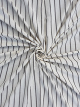 Weaved Black Stripes Cotton Fabric