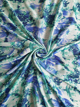 Blue Printed Kota Doriya Fabric