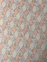 Peach Buti Jaal Print Muslin Fabric
