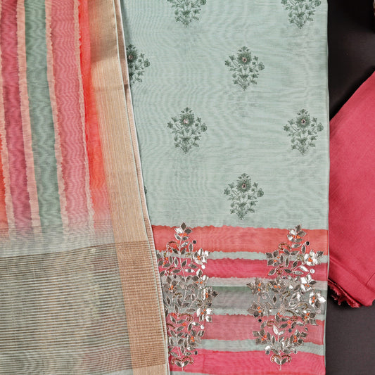 Multi Colour Gota Patti Work Suit Set