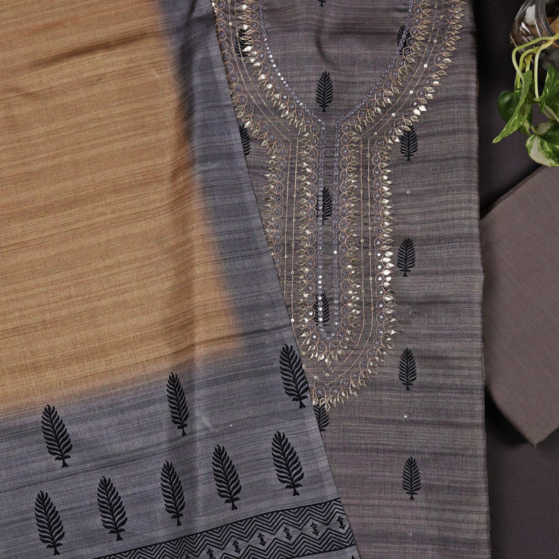 Grey Gota Patti Suit Set
