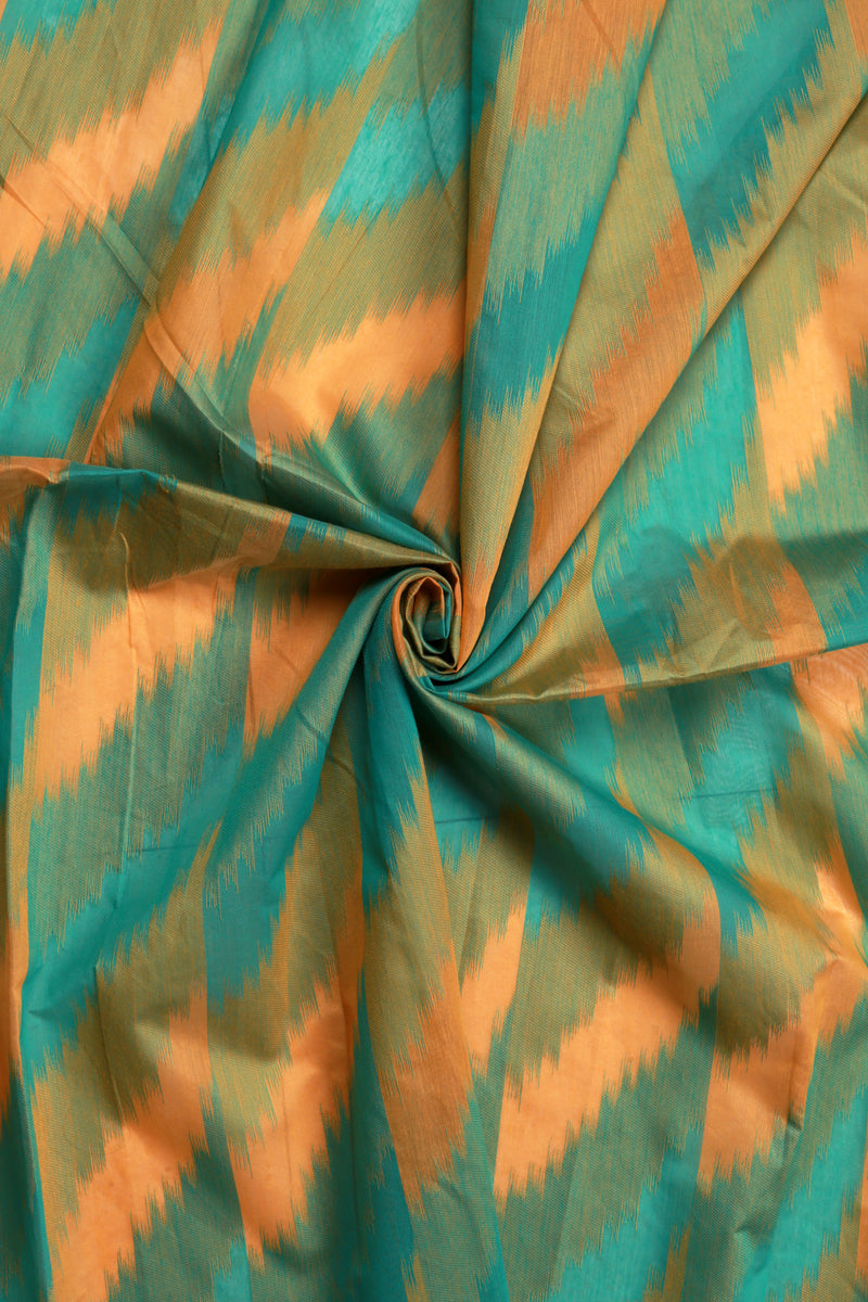 Green Weaved Maheshwari Fabric