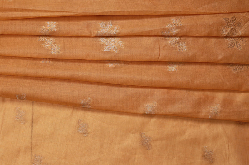 Yellow Weaved Maheshwari Fabric