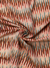 Beige Cotton Ikkat Fabric