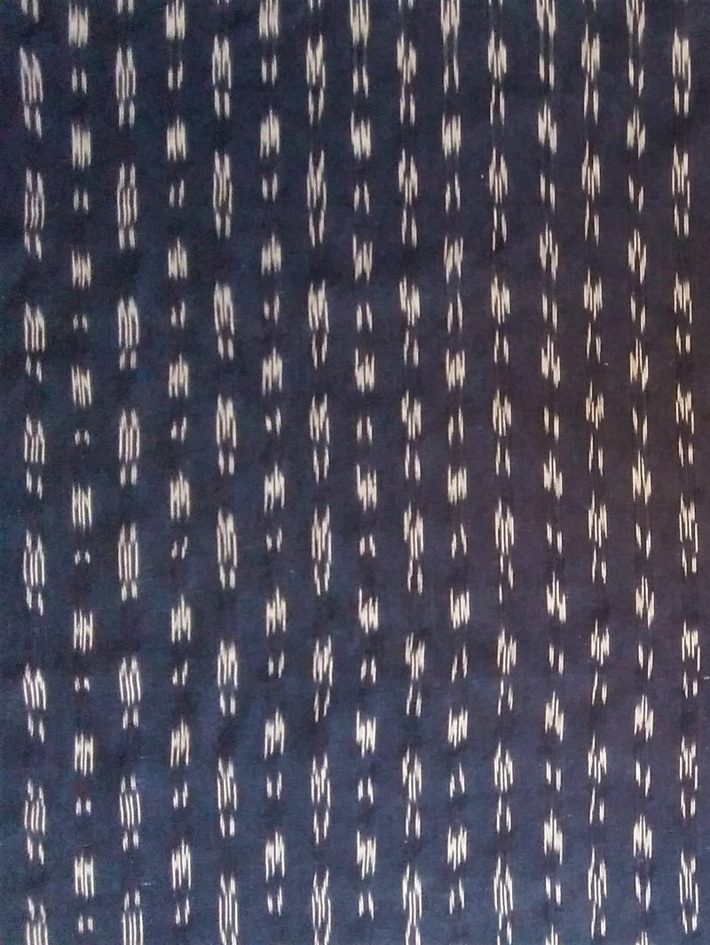 Geometric Woven Washed Ikat Cotton Fabric