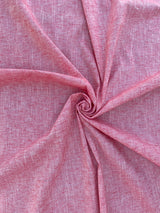 Pink Cotton Slub Weaved Fabric