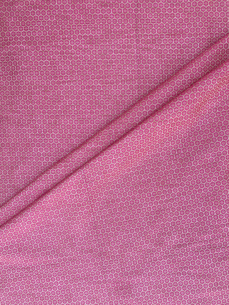 Pink Weaved Maheshwari Fabric