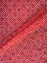 Red Chanderi Weaved Fabric