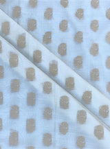 Off White Banarasi Weaved Fabric