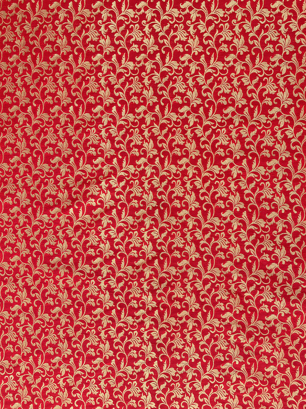 Red Banarasi Weaved Fabric