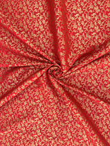Red Banarasi Weaved Fabric