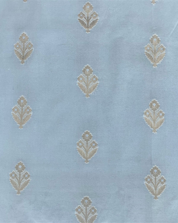 Lemon Banarasi Weaved Fabric