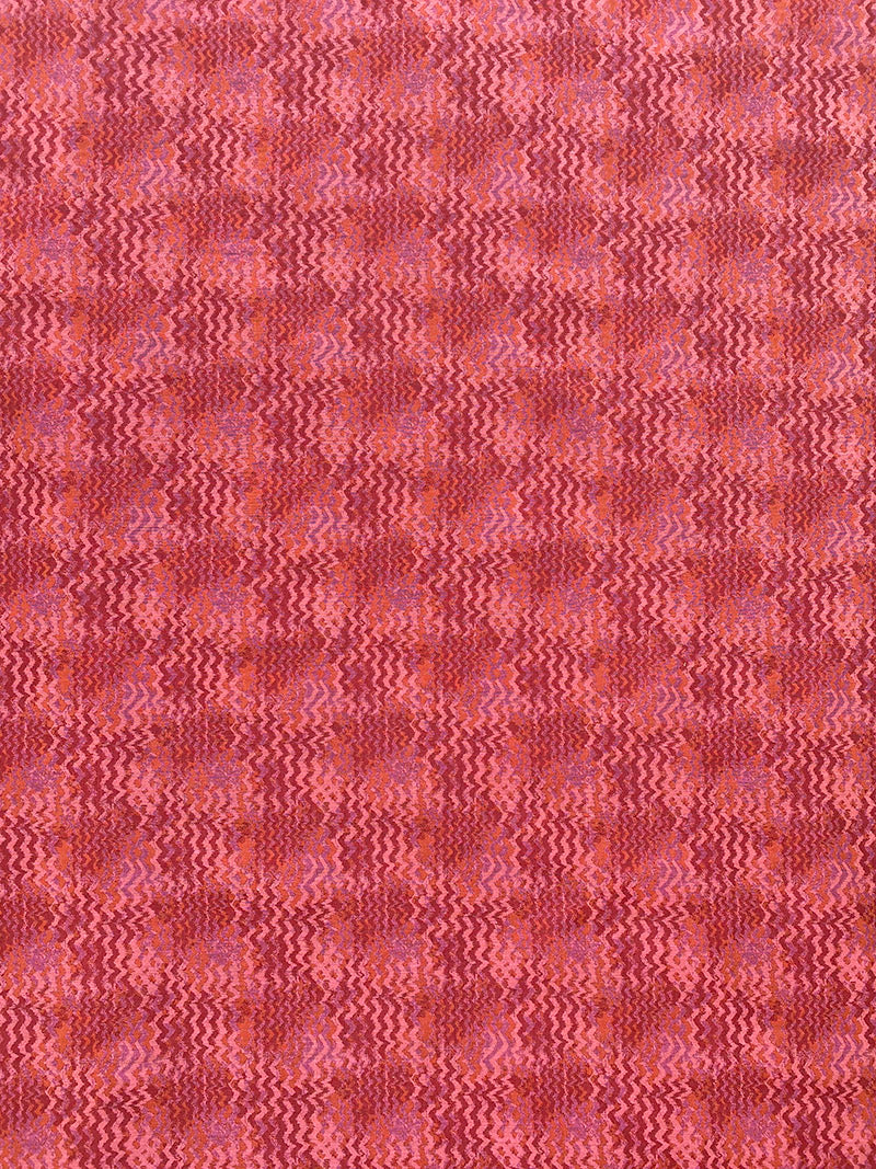 Red Weaved Maheshwari Fabric