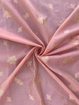 Pink Banarasi Weaved Fabric