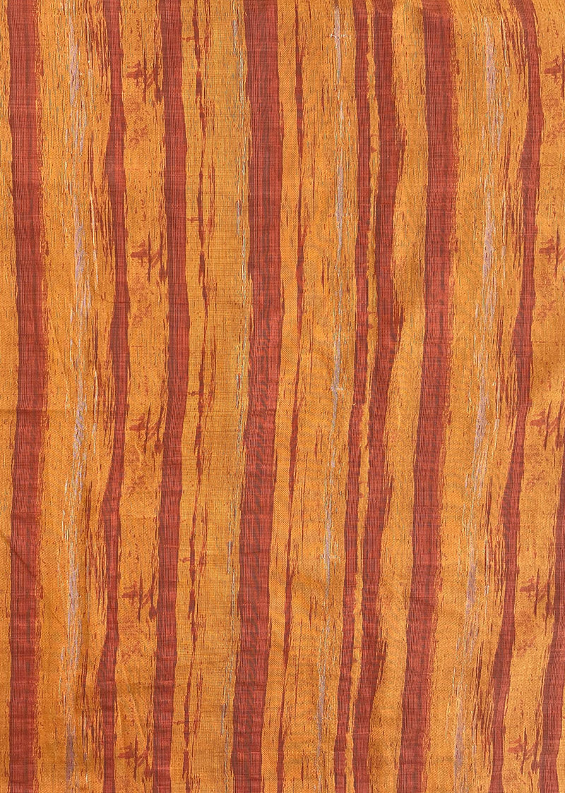 Orange Weaved Chanderi Fabric