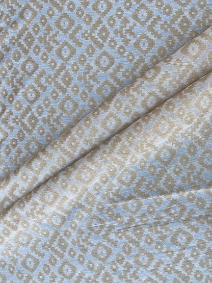 Beige Weaved Maheshwari Fabric