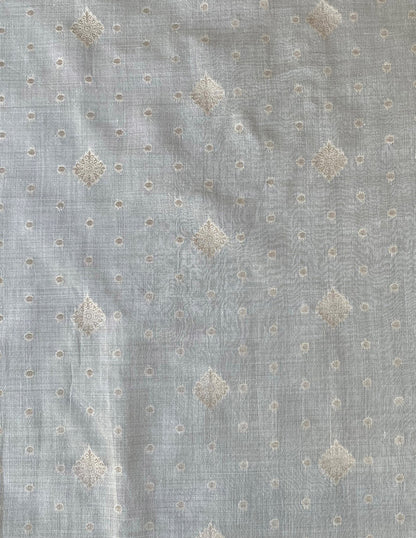 Beige Weaved Maheshwari Fabric
