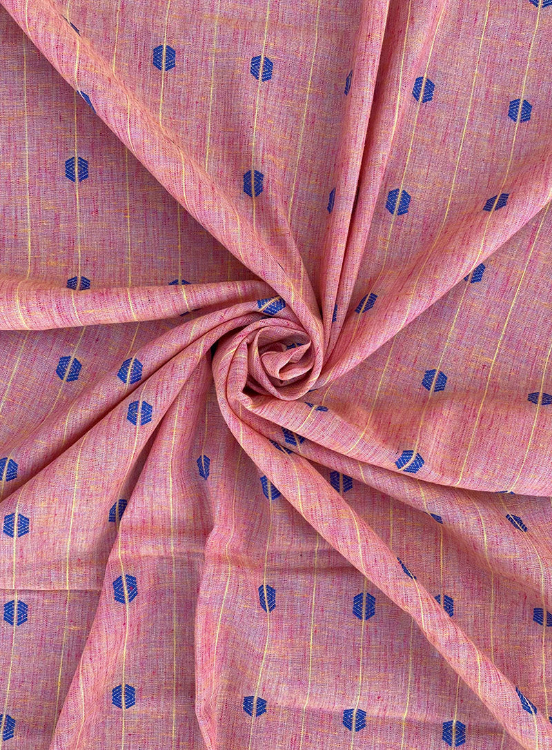 Pink Cotton Weaved Fabric