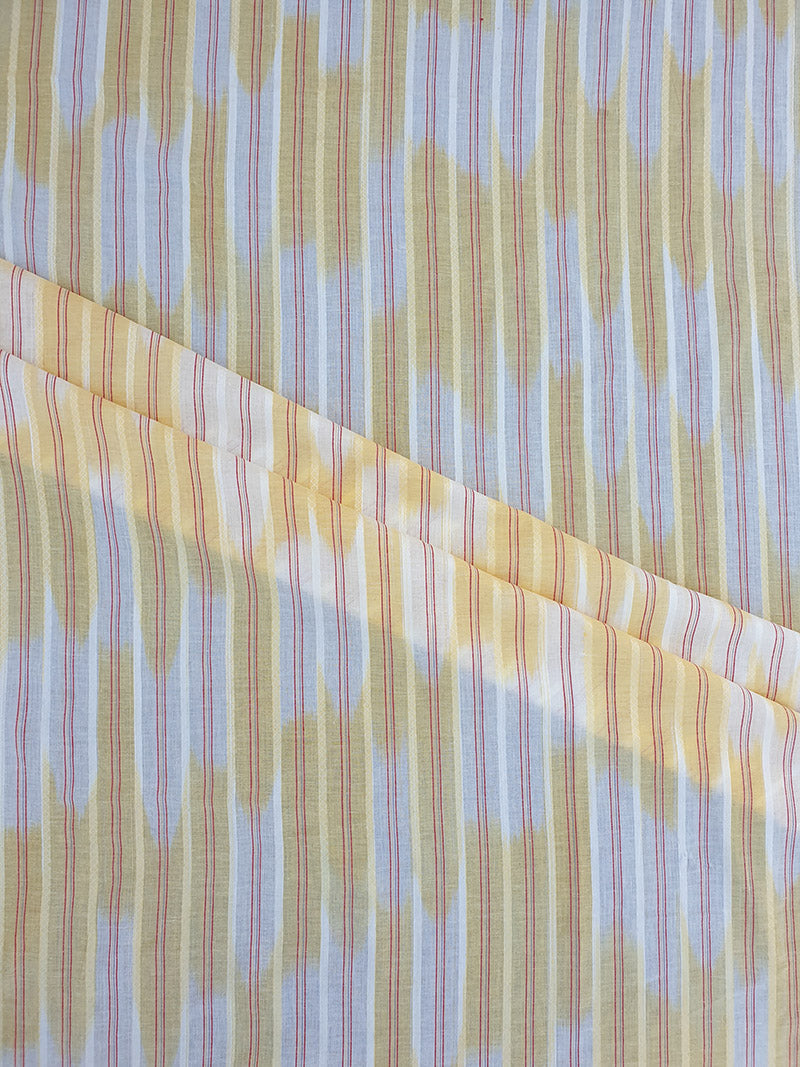 Mulmul Yellow Weaved Fabric